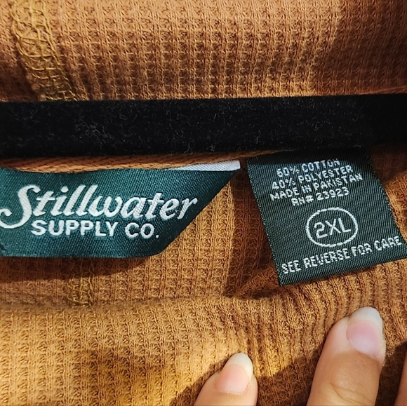 EUC Stillwater Supply Co Waffle Knit Long Sleeve Cowl Neck Shirt Sweater Top 2XL - Picture 3 of 4